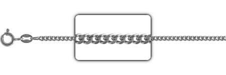 Sterling silver curb thick chain with zoom