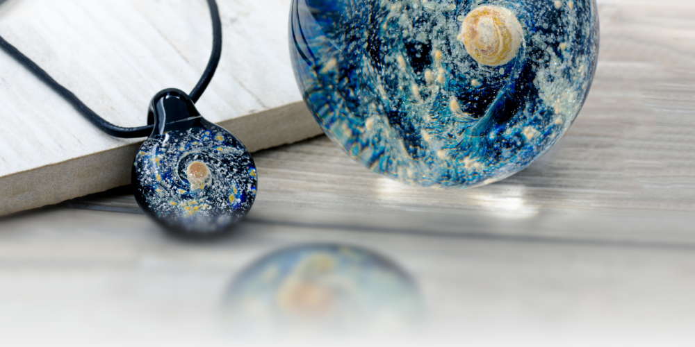 An assortment of Serenity Glass products laid out